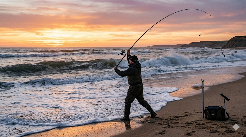 Surf Fishing from the Beach