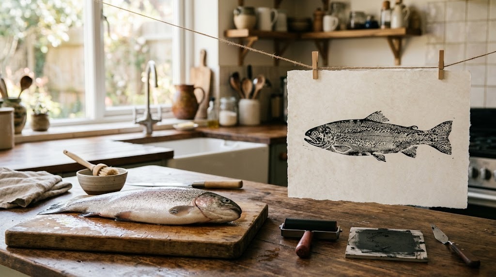 Wasch den Fisch ab, behalt das Abendessen