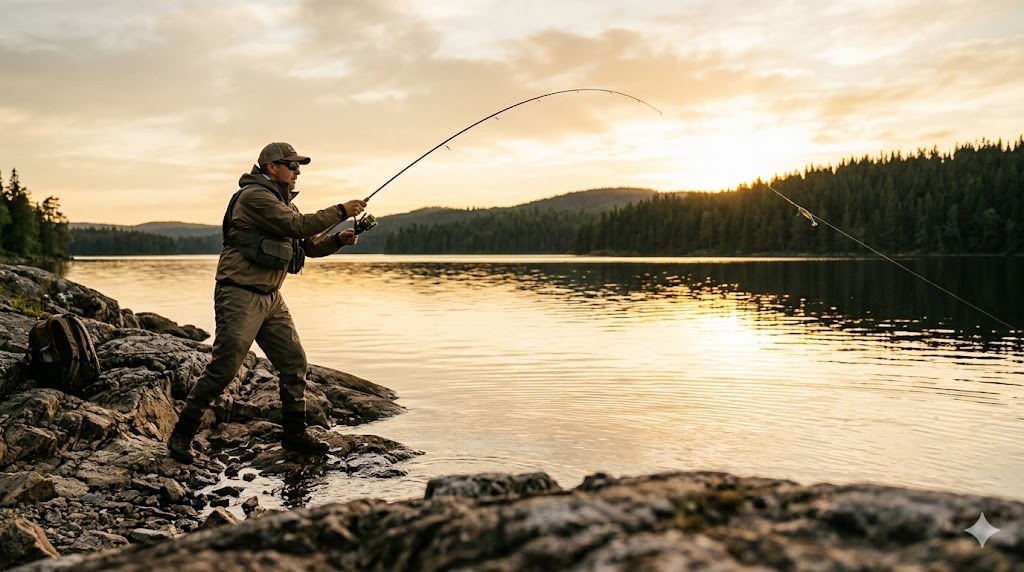 Spin fishing - the go-to technique for Green Sunfish